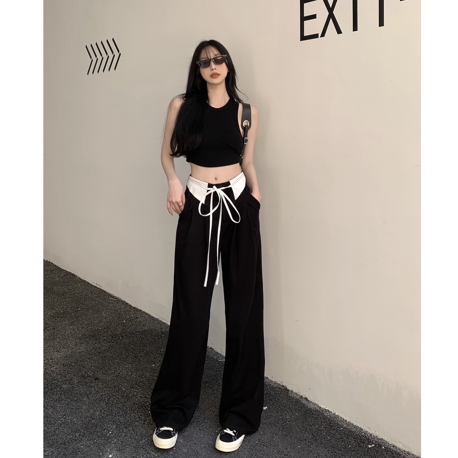 Korean Style Celana Kulot Wanita Terbaru Kekinian celana kulot wanita panjang import Loose Highwaist Pants