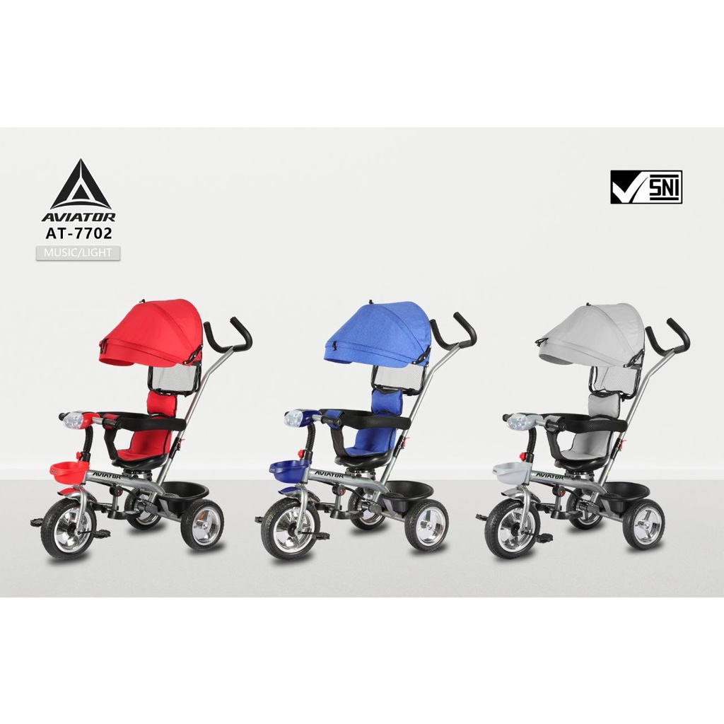 Sepeda Anak Tricycle Roda Tiga AVIATOR AT-7702 / becak becakan anak