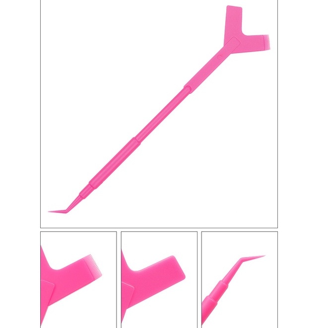 MMM Alat pengeriting bulu mata 2in1 Spatula Lashlift bentuk Y untuk mengeritingkan bulu mata 1Pcs