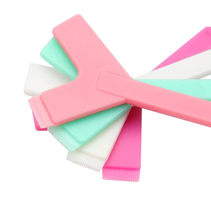 MMM Alat pengeriting bulu mata 2in1 Spatula Lashlift bentuk Y untuk mengeritingkan bulu mata 1Pcs