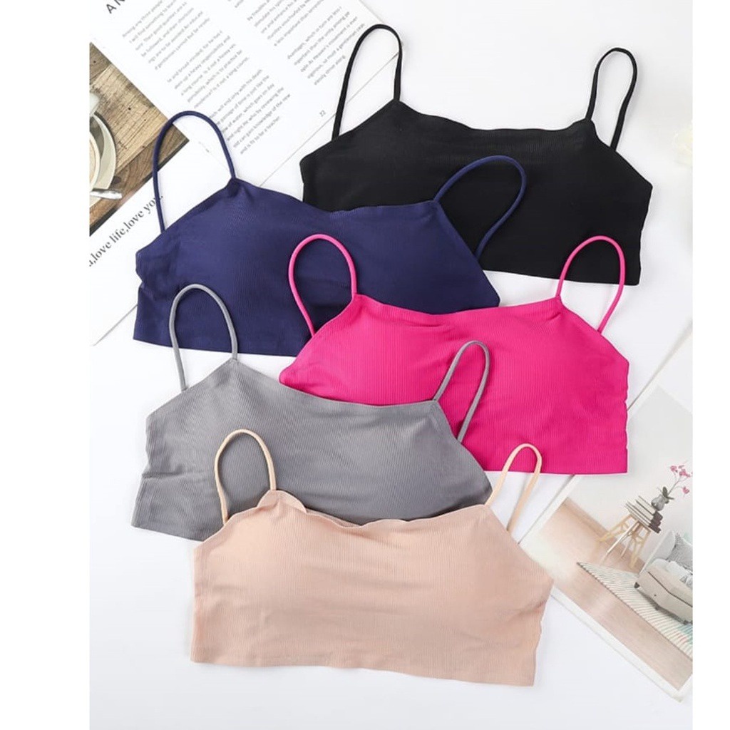 MMM Bra Wanita 6614 BH Crop Top Korea Pakaian Dalam Wanita Bra Fashion Tali Kecil Cup Import Jaring