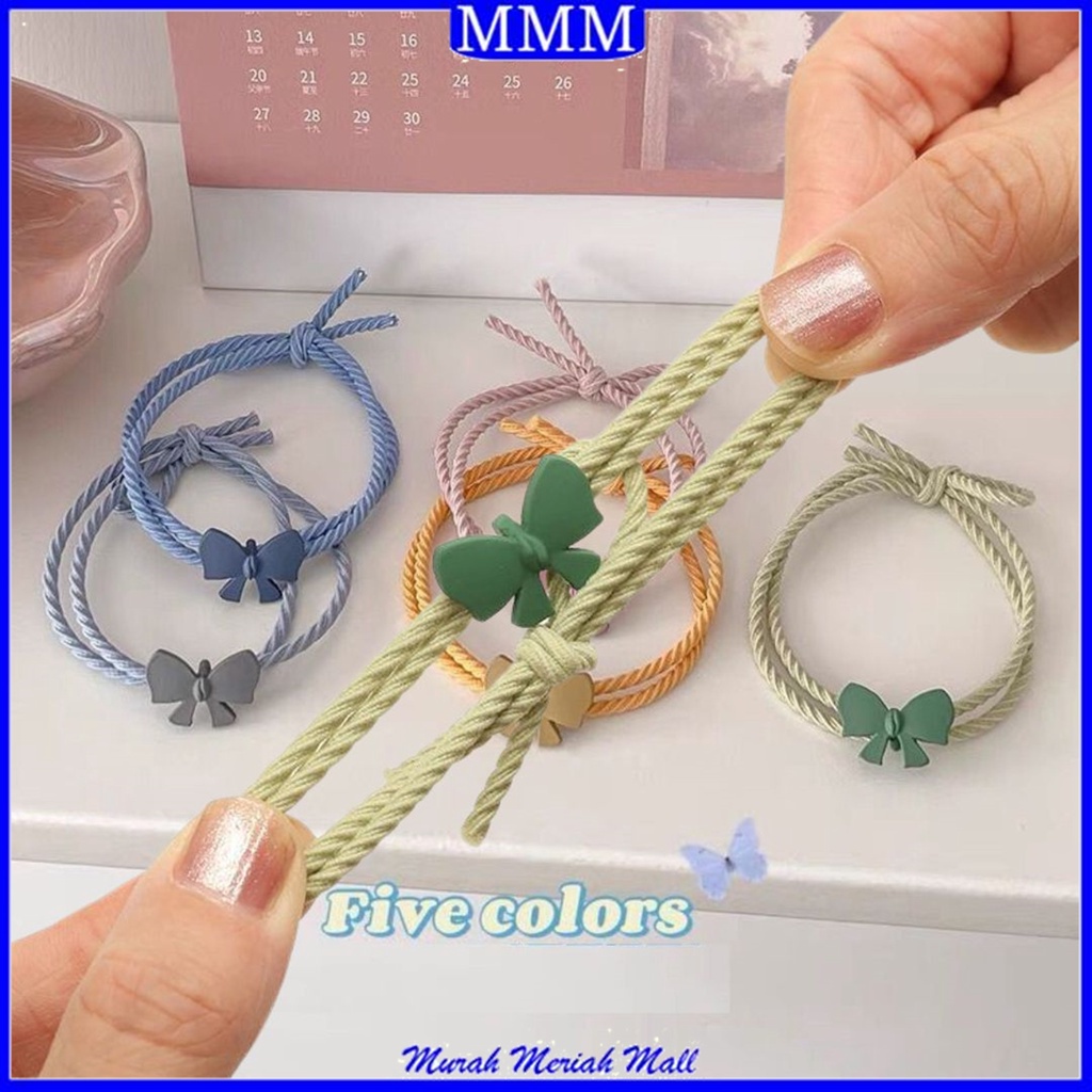 MMM Ikat Rambut Wanita Elastis 5in1 Motif Pita Kunciran Rambut Fashion Korea Karet Rambut 5 in 1 Murah Import