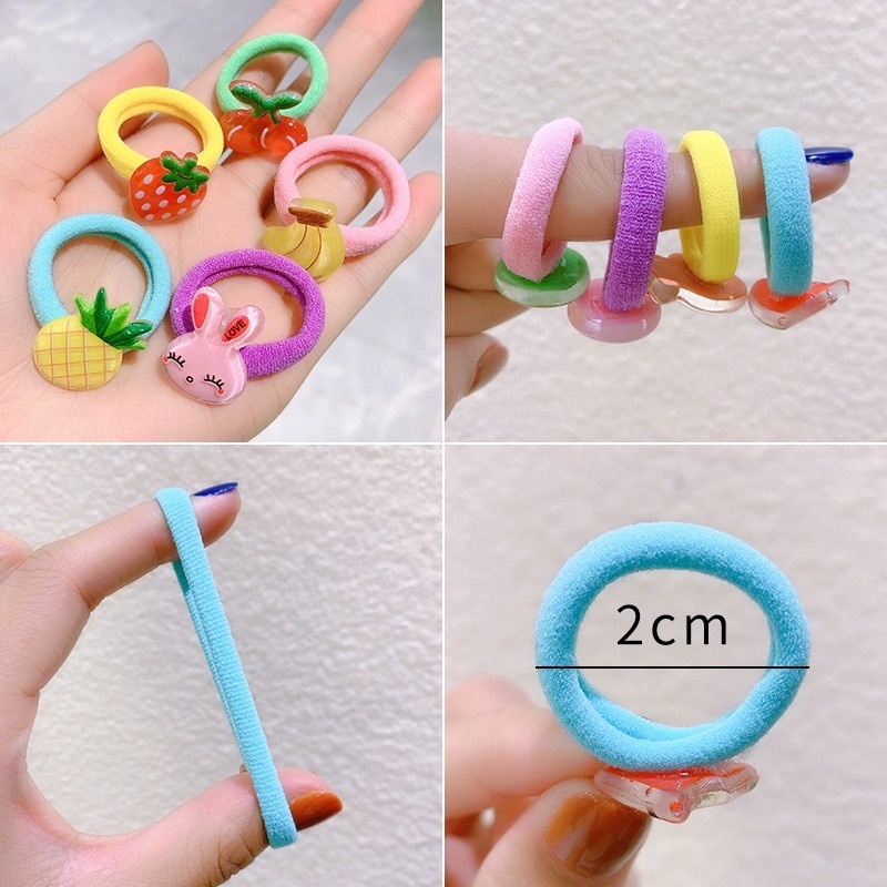 MMM Ikat Rambut Anak Perempuan Cute 10 in 1 Kunciran Rambut Fashion Karakter Bunga Hewan Gaya Korea Kids Lucu Aksesoris Rambut 10in1 Import Murah