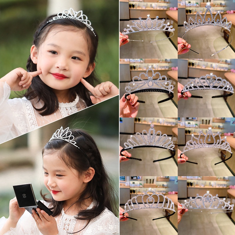 MMM Bando Mahkota Wanita Crown Berlian Women Jewelry Bando Anak Dewasa Mutiara Aksesoris Rambut Ala Princes Murah Import