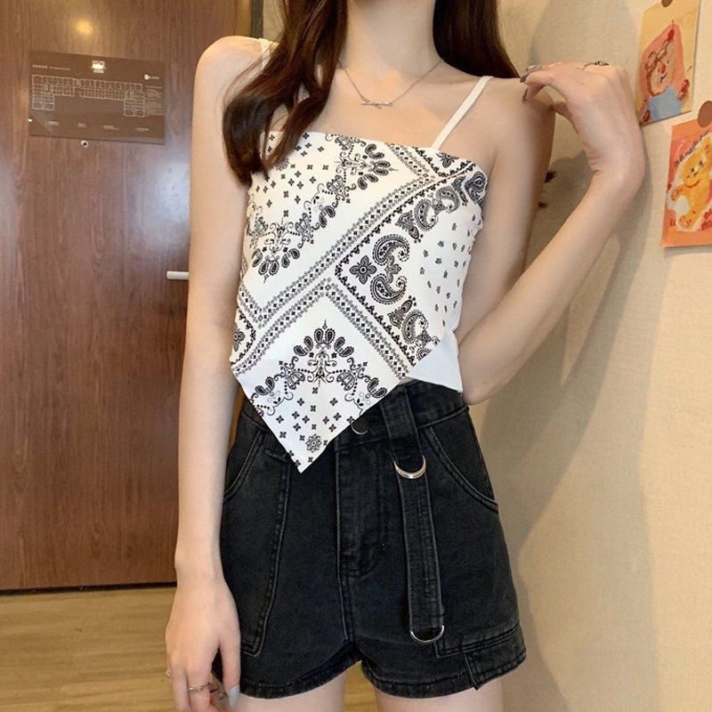 MMM LALISA Tank Top Bra 6469 Korea Style PERMIUM Tanktop Slayer Bohemian Scraf Summer Bra Vest Wanita Tengtop Corak Thailand Impor Murah