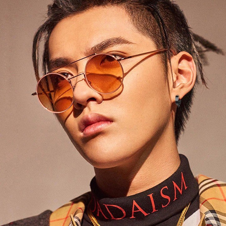 MMM Kacamata Hitam Wanita 1105 Bulat Vintage Metal Gaya Retro Round Kaca Mata Sunglasses