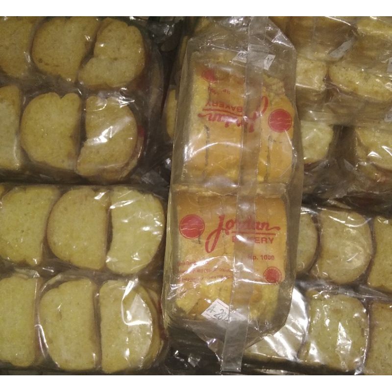 Per Pack Jordan Bakery Roti Kering - Roti Jordan Kering Tabur Gula Per Pack Isi 10 Bungkus