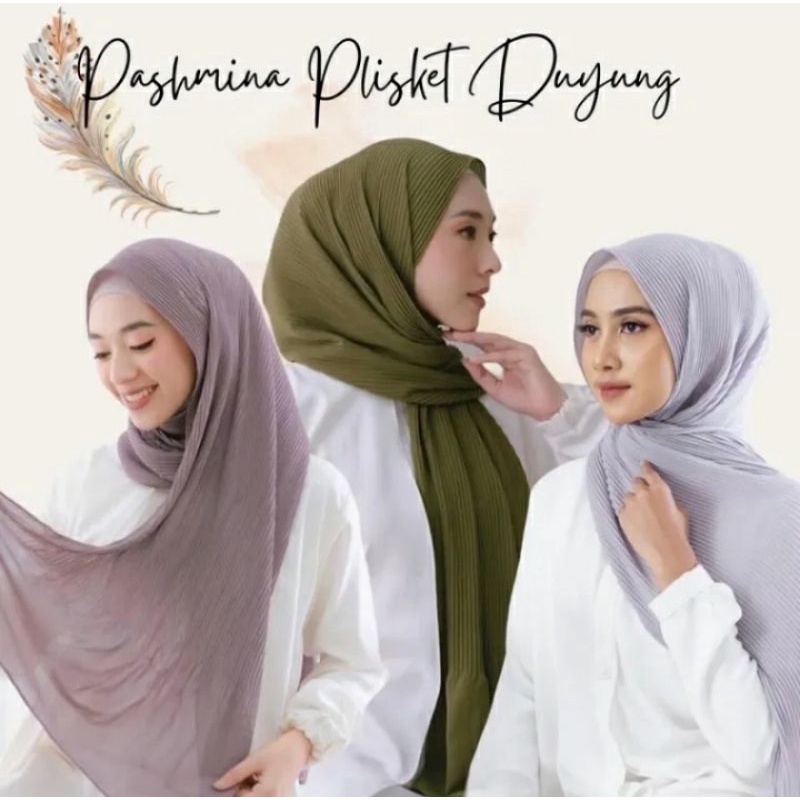 PASHMINA PLISKET/KERUDUNG PLISKET/HIJAB PLISKET HYGET PREMIUM