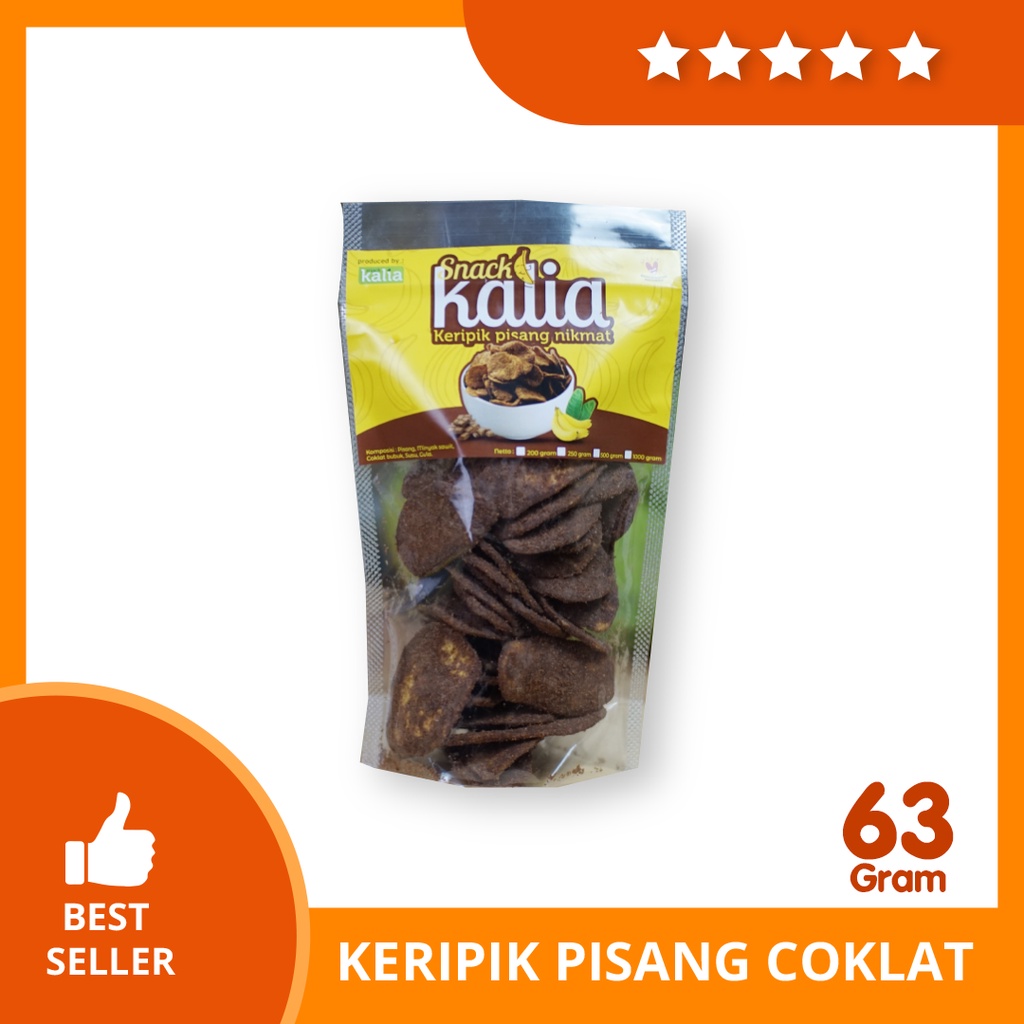 

Keripik pisang coklat khas lampung isi 63 gram