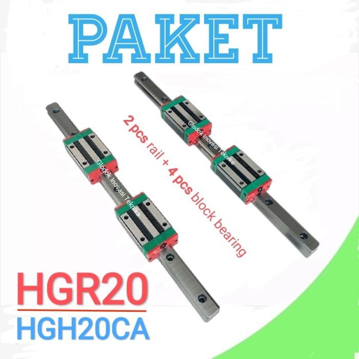 Paket Rail Rel linear guide HGR20 HGH20 HGR HGH 20 CNC bearing block