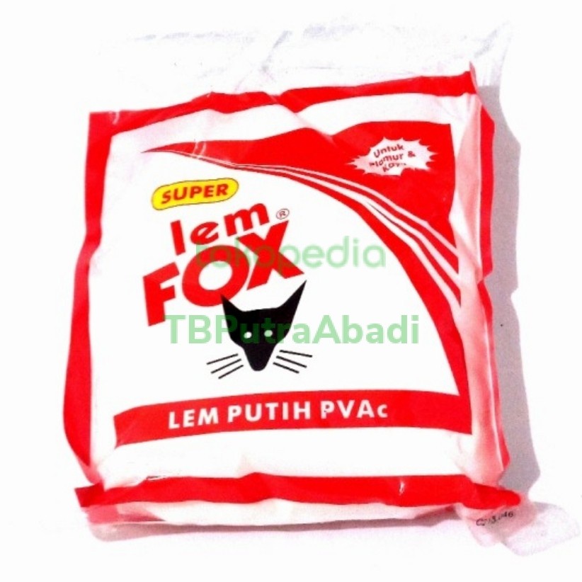 Lem Putih Fox Merah 350 gram Lem Fox Lem Kayu Kertas Plamir Tembok