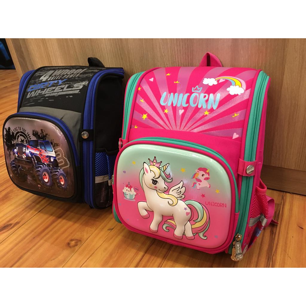 RANSEL VIRAL ANAK TABUNG IMPORT UNICORN / WHEELS. DARENA BAGS BANDUNG