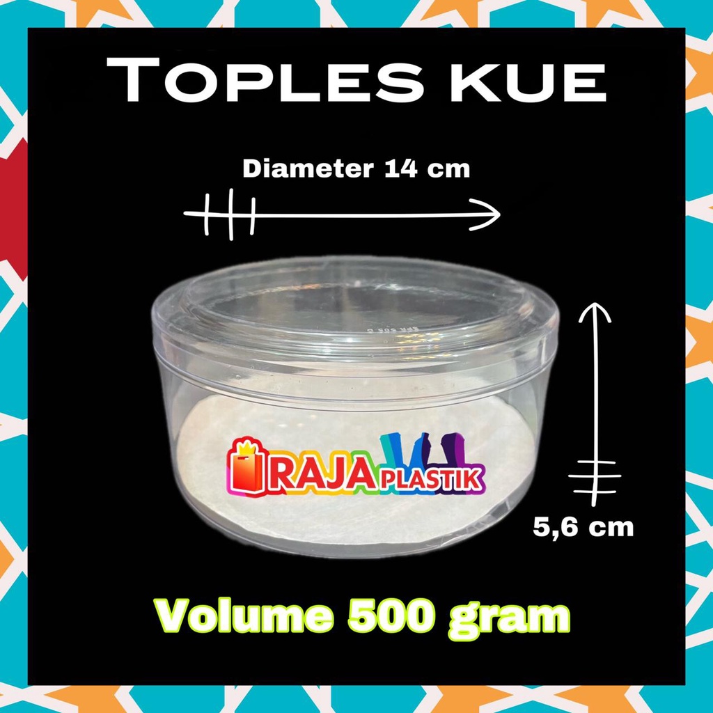 Toples plastik kue kering 500grm / Toples Plastik kue kering