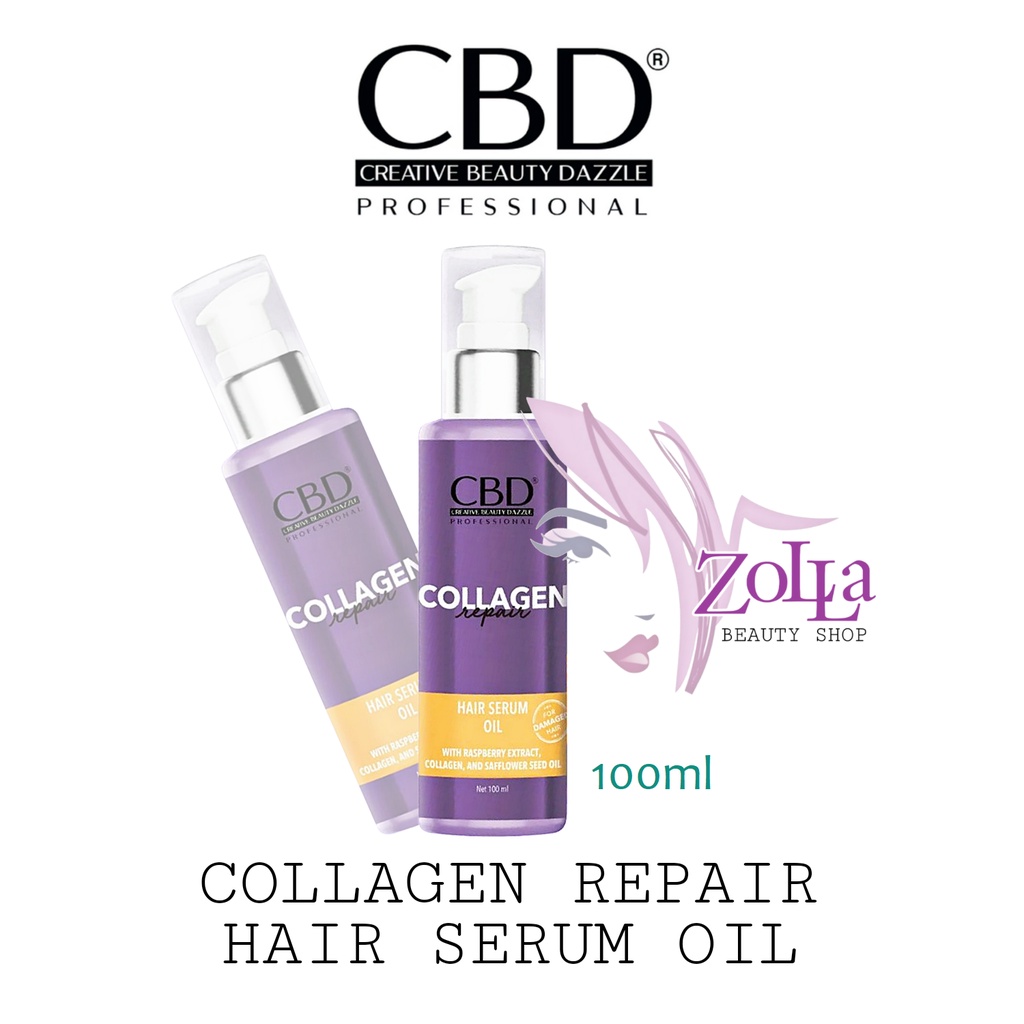 CBD COLLAGEN REPAIR HAIR SERUM OIL 100ml - BPOM - SERUM RAMBUT CBD MURAH