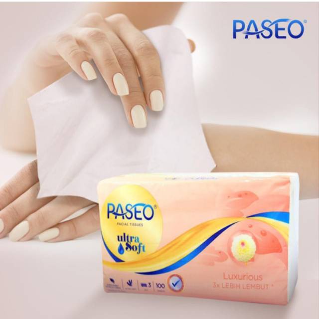 Tissue Paseo Ultra Soft 100 Sheets (1 pack x 100 Sheets 3 ply)