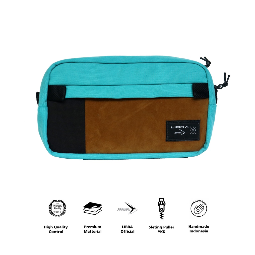 LIBRA Official  Tas Sling Bag ALTO BLUE ACE Clutch Pria Wanita Warna Biru Kombinasi  Multifungsi (Ha