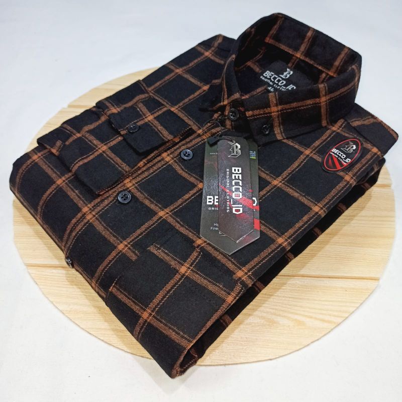 Kemeja Flanel pria - Flanel lengan panjang