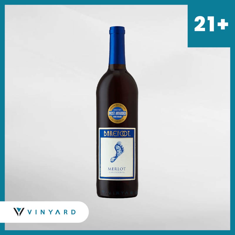 Barefoot Cellar Merlot Wine 750ml ( Original &amp; Resmi By Vinyard )