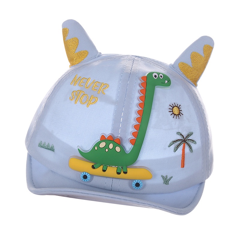 NEW Topi baseball bayi/anak unisex motif dinosaur hijau