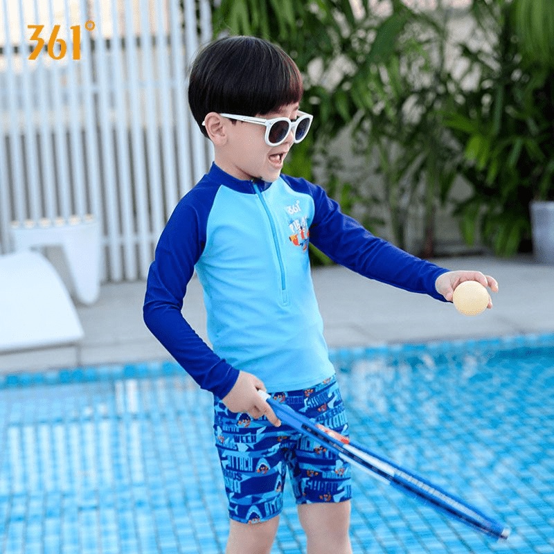 361 KIDS TWOPIECE pendek lengan panjang baju renang anak original premium