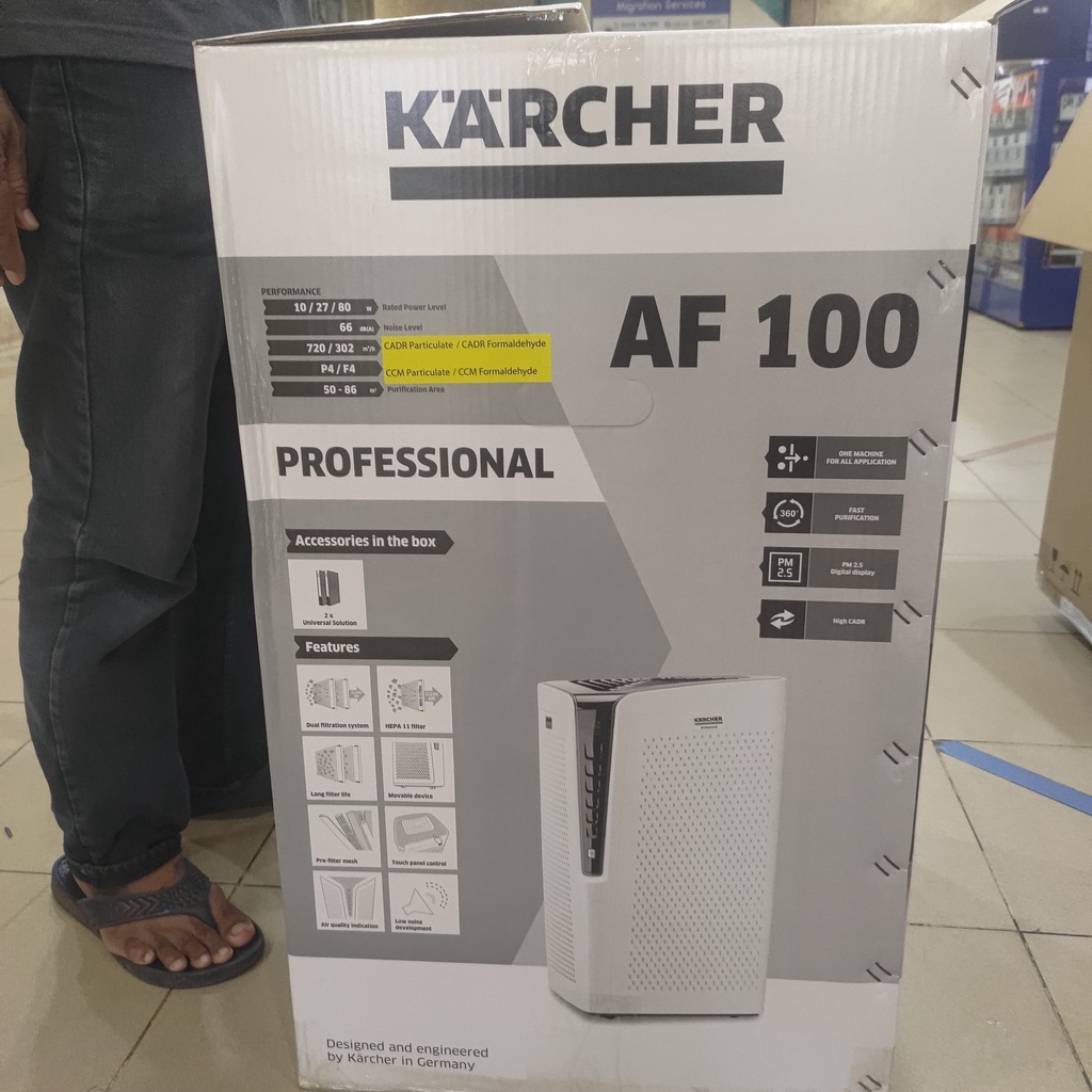 Karcher Air Purifier AF 100 Mesin Pembersih Udara 100m2 AF100 Filter Besar