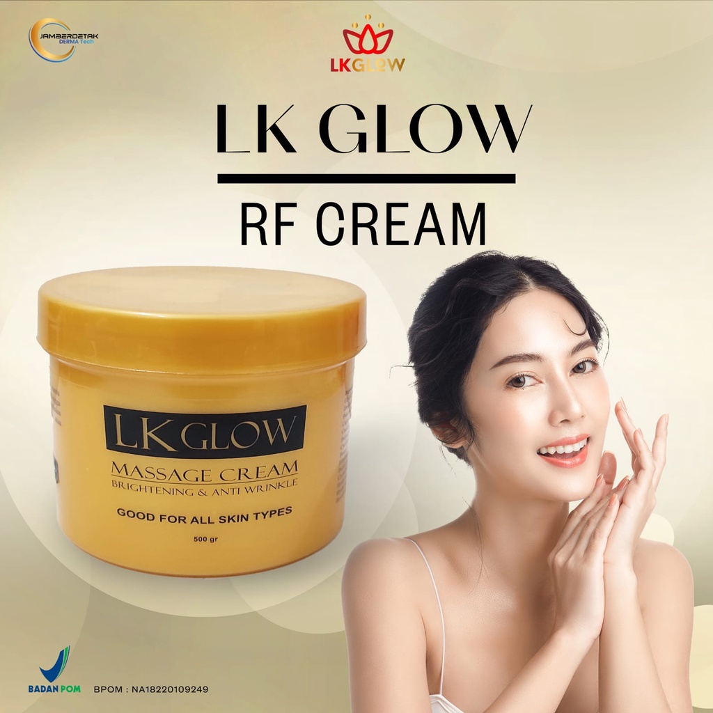 CREAM RF LK GLOW UDAH BPOM buat pakai alat rf radio frequency lifing ultrasound ems