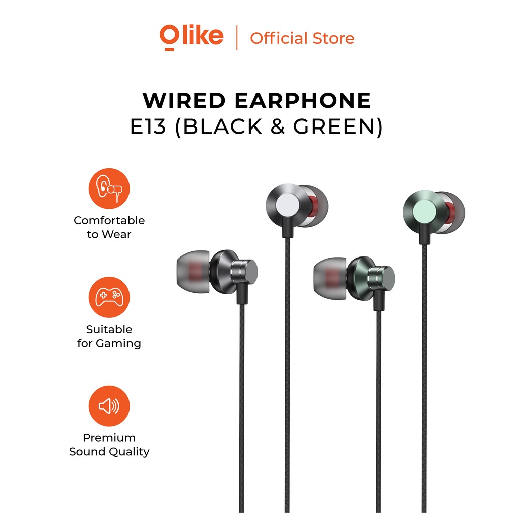 Olike Wired Earphone Game-on Clear Sound Gaming Headset E13 ORIGINAL BY.MINIGO