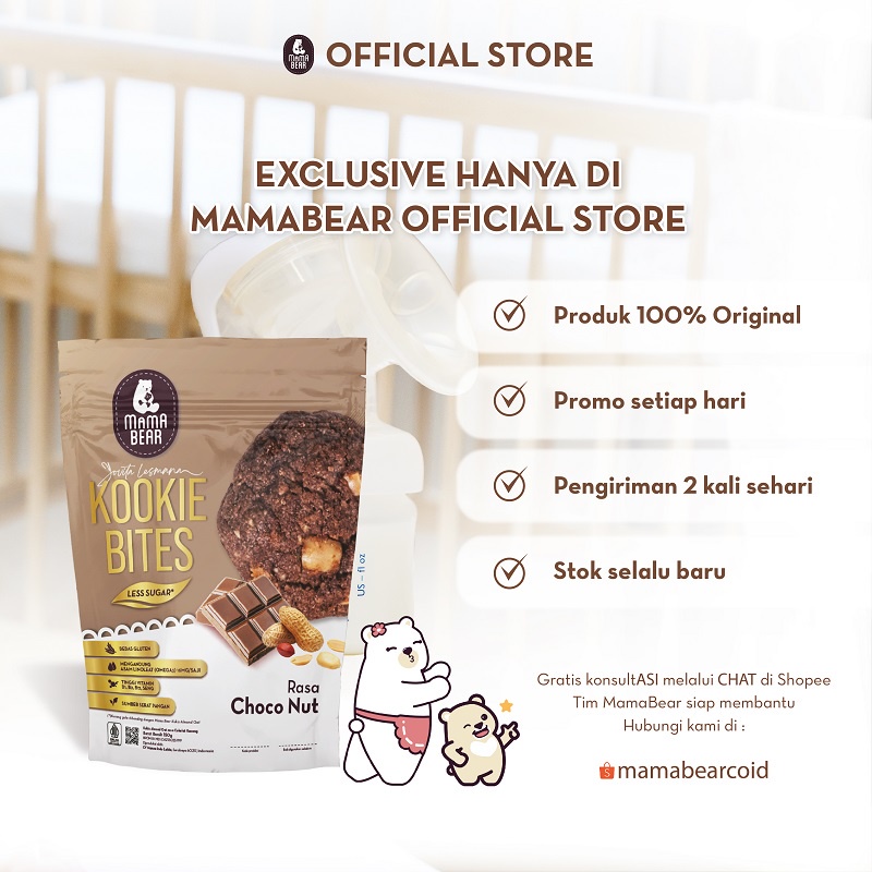 MamaBear Kookie Bites Pelancar ASI Chunky Oat / Choco Nut / Cheese