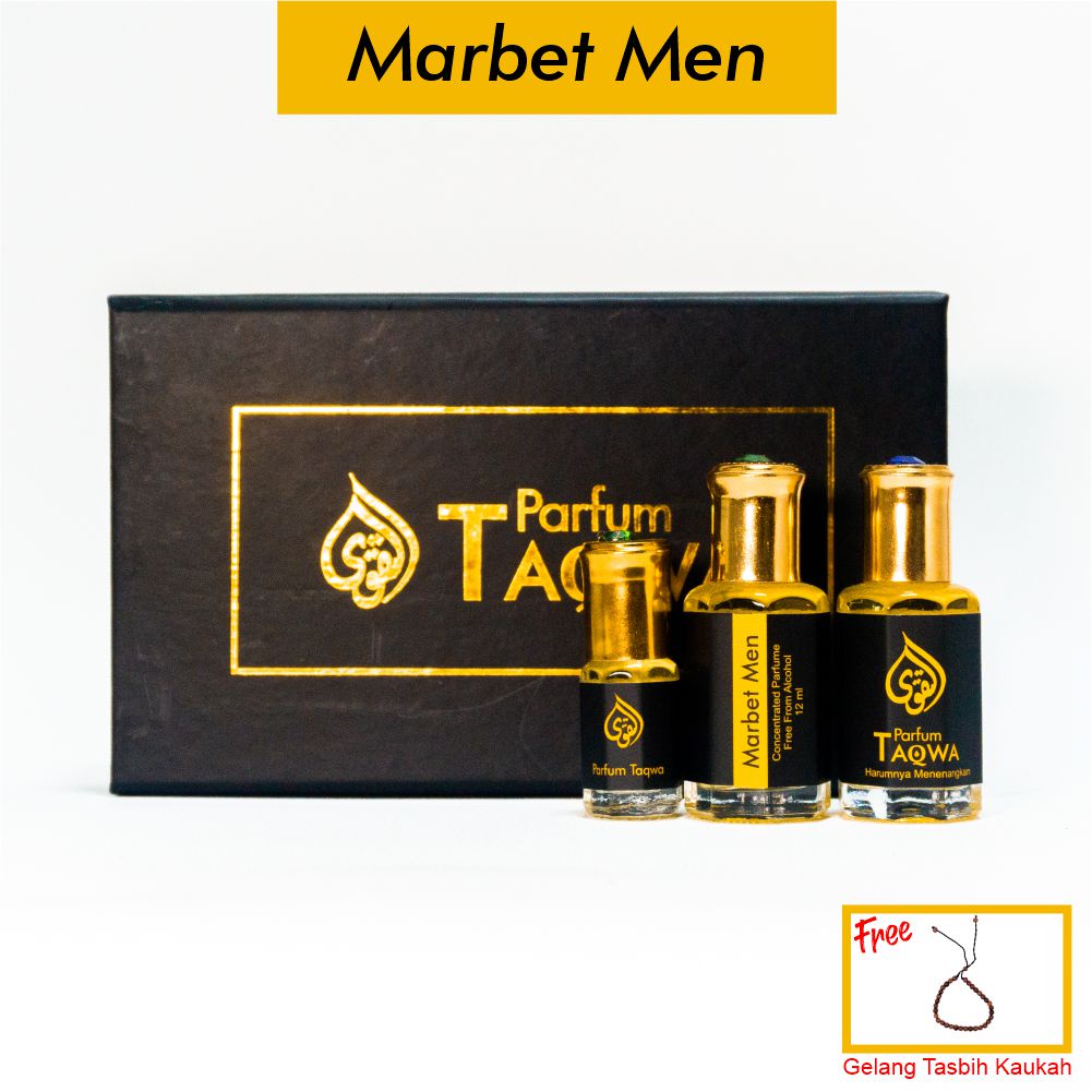 {Beli 1 Gratis 2} Parfum Taqwa Marbet Men | Parfum Sholat Marbet Men 12ml Non Alcohol