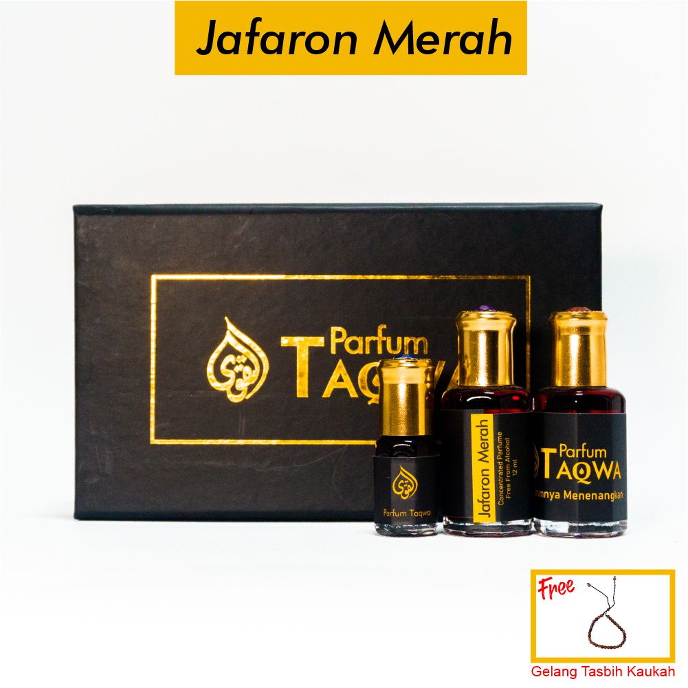 {Beli 1 Gratis 2} Parfum Taqwa Jafaron Merah | Parfum Sholat Jafaron Merah 12ml Non Alcohol