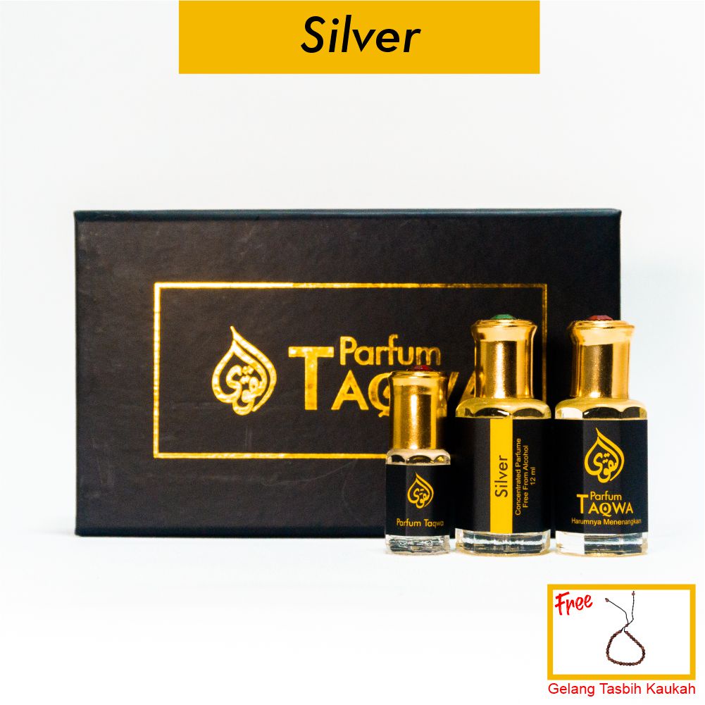 {Beli 1 Gratis 2} Parfum Taqwa Silver | Parfum Sholat Silver 12ml Non Alcohol