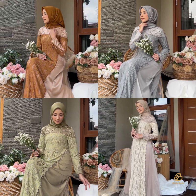 gamis javina original ready warna Sage size L