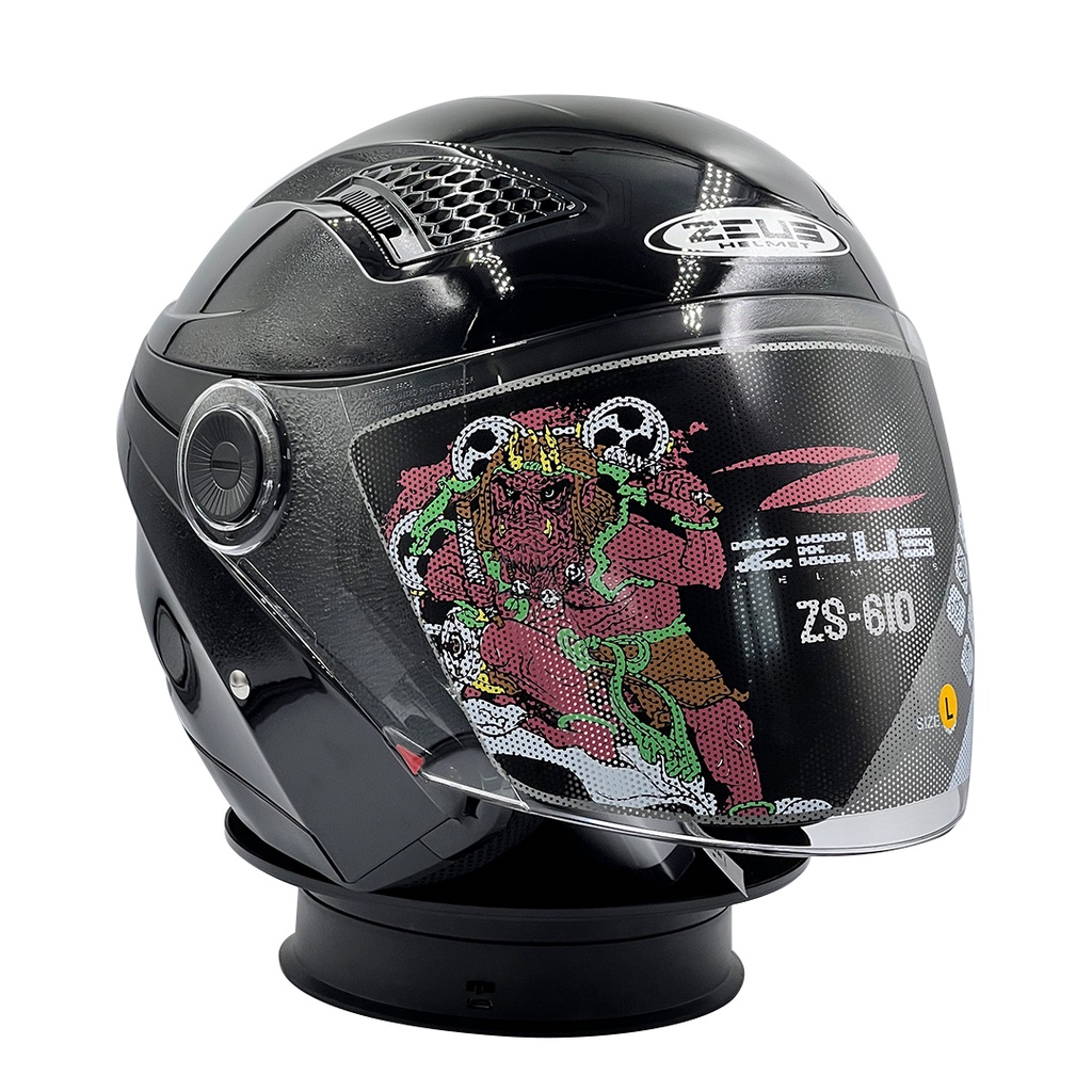 Helm ZEUS ZS 610 Double Visor Black