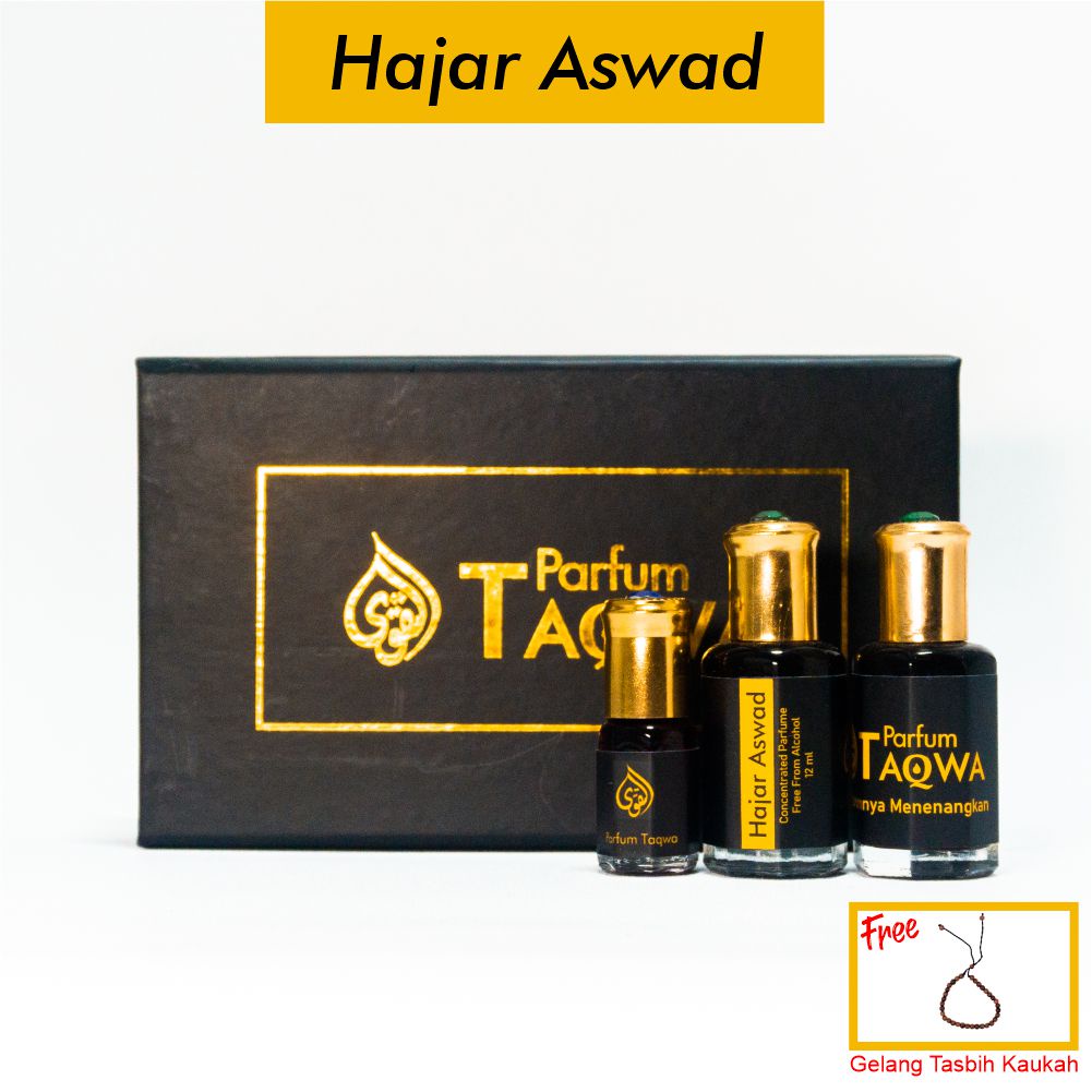 {Beli 1 Gratis 2} Parfum Taqwa Hajar Aswad | Parfum Sholat Hajar Aswad 12ml Non Alcohol