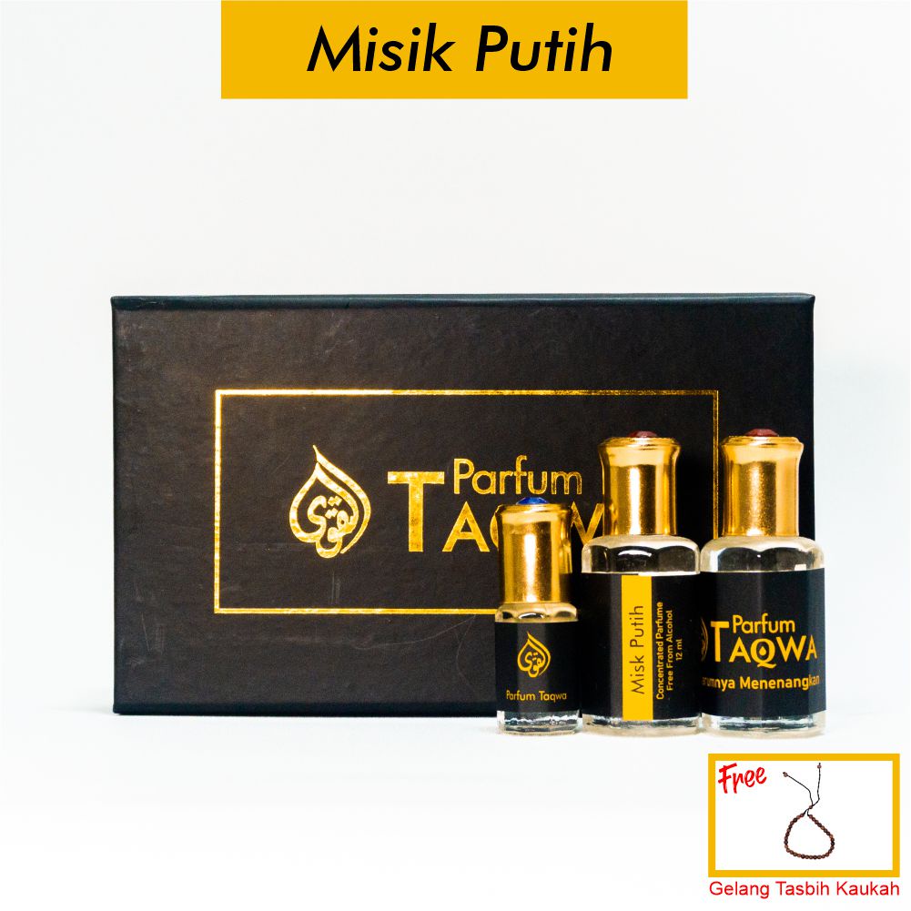 Parfum Taqwa Misik Putih | Parfum Sholat Misik Putih 12ml Non Alcohol