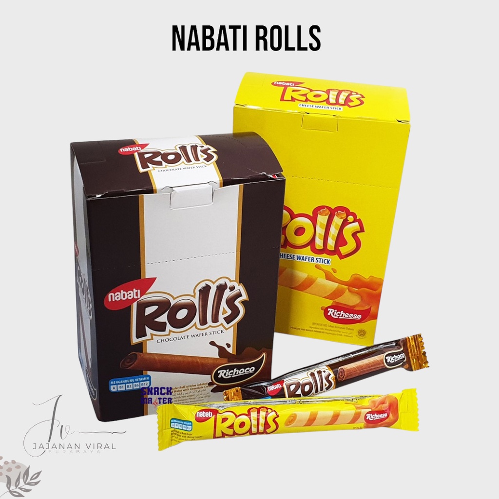 

Richeese Nabati Rolls Cokelat Box Isi 20Pcs