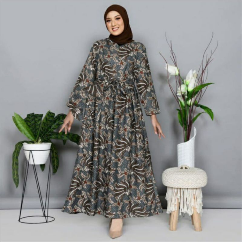 Gamis batik/gamis batik murah,Gamis batik terbaru/Grosir gamis COD