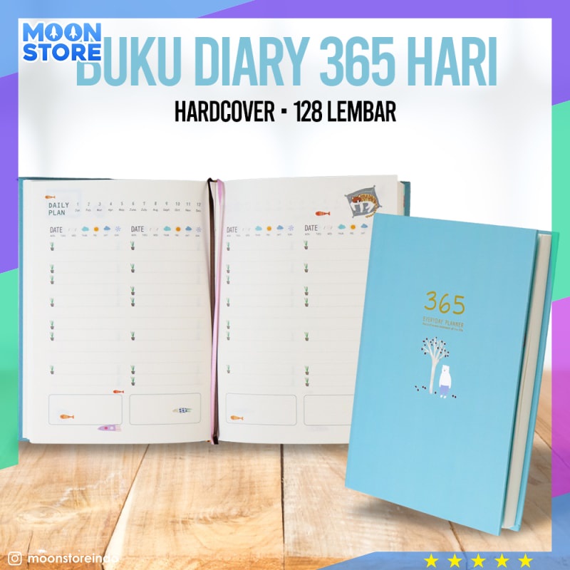 

Dingdongtu Buku Diary 365 Hari Hardcover Ddt 4083 32 Sky Blue