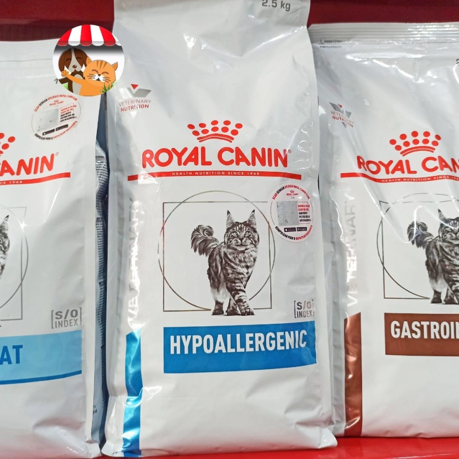 Royal Canin Vet Hypoallergenic Cats 2.5kg Khusus Intoleransi Makanan