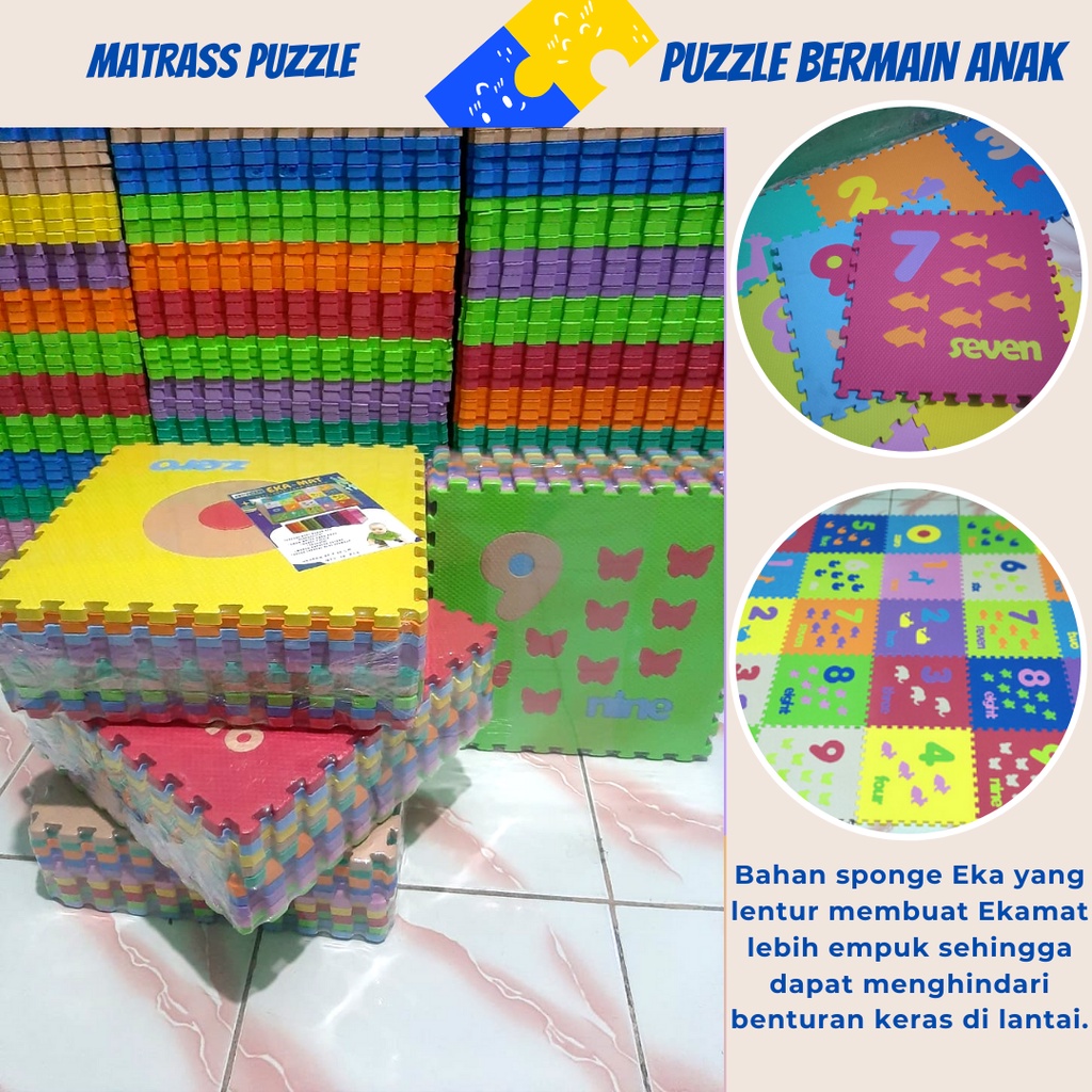 Karpet Puzzle Anak 30cm x 30cm x 1cm Alas Bermain Edukasi Anak KARAKTER