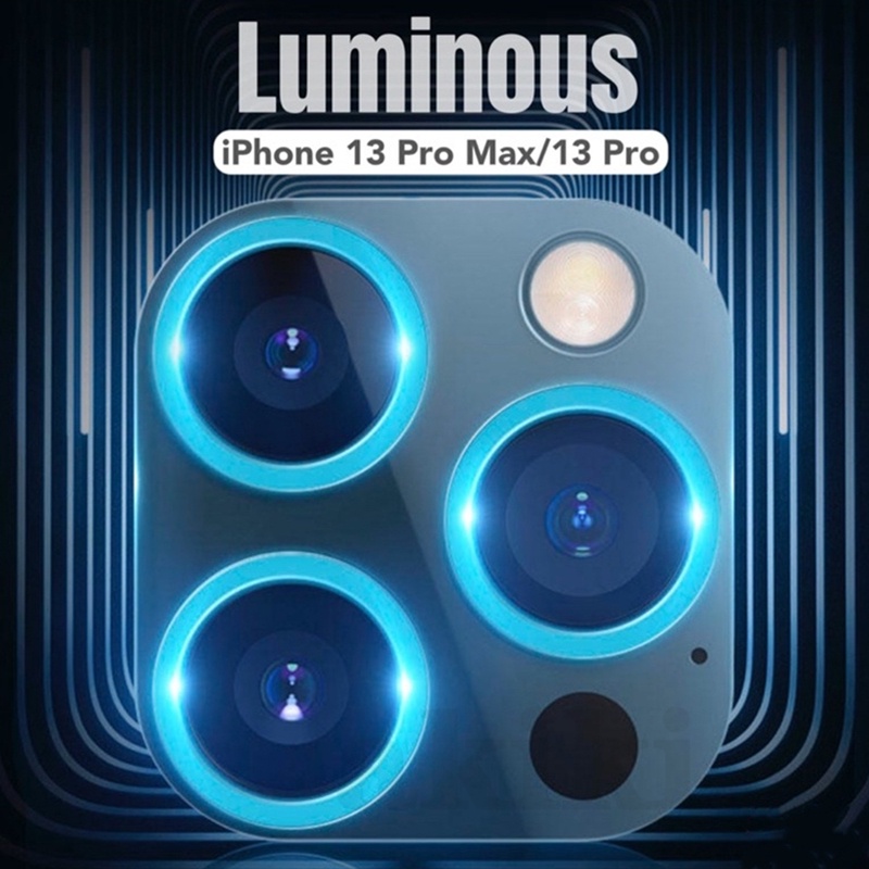 IPHONE Film Pelindung Lensa Luminous Warna Permen Untuk Iphone11 11 Pro Max 12 Pro Max13 Pro Max 14 Pro Max14 Plus Keramik Kamera Perlindungan Jatuh