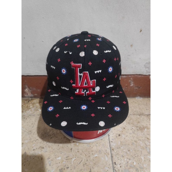 Topi MLB LA full print original second bekas