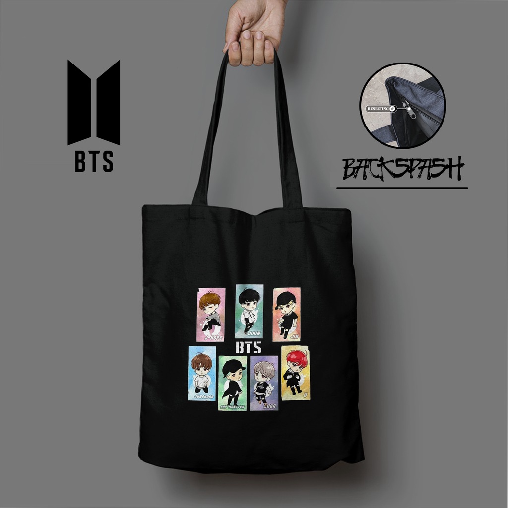 TOTEBAG BTS CHIBI LUCU KPOP BISA CUSTOM