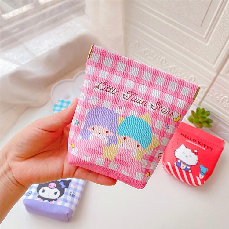 NAOMI - Dompet Koin Magnet - Akiko Mini Purse - Mini Pouch Magnet Coin Wallet Sanrio Karakter - Dompet kecil - Mini Purse