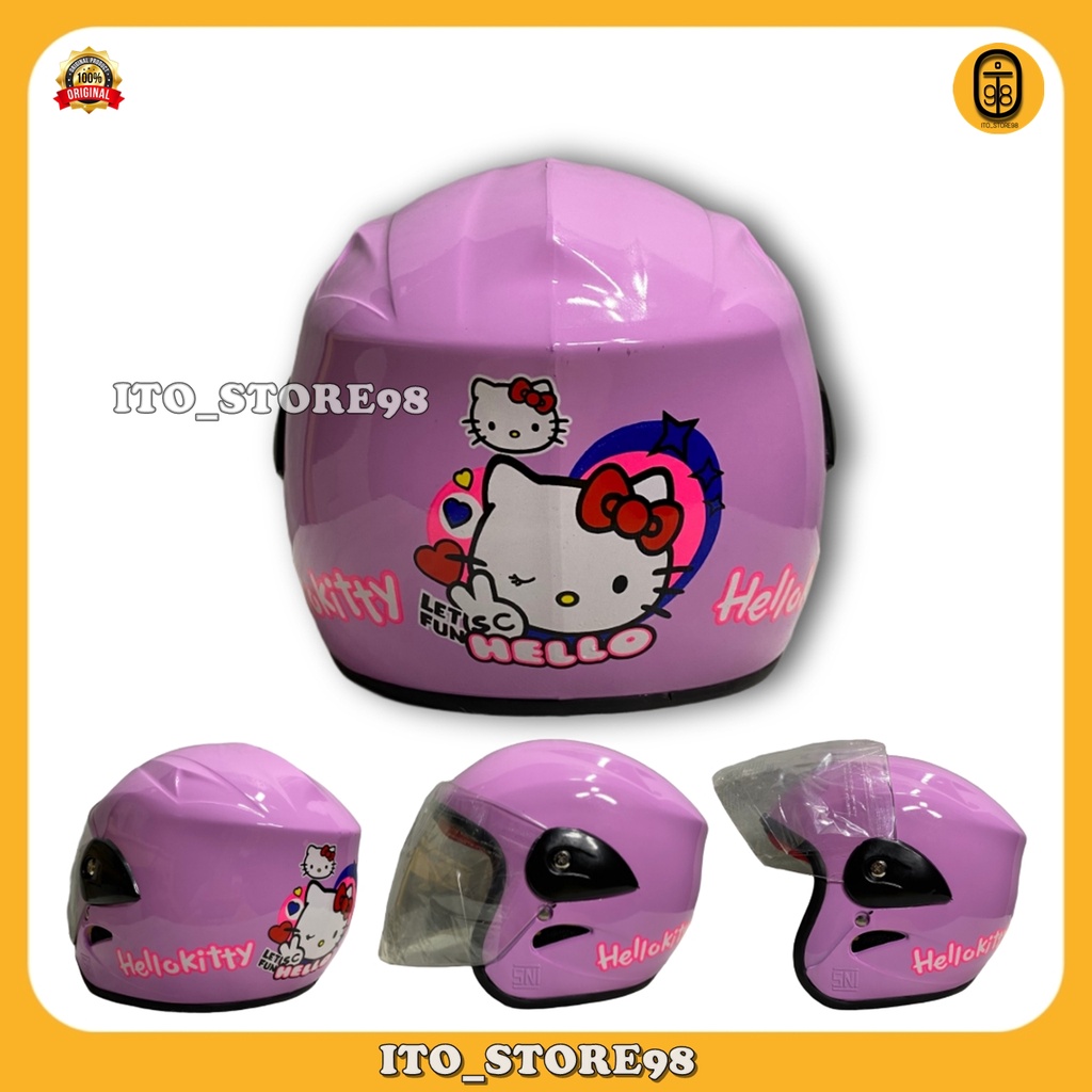 Helm Sepeda Motor Half Face Anak Umur 2 3 4 5 Tahun Laki Perempuan Standar Sni / Helem Balita Tk Sd 