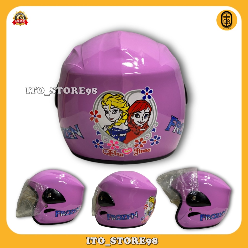 Helm Sepeda Motor Half Face Anak Umur 2 3 4 5 Tahun Laki Perempuan Standar Sni / Helem Balita Tk Sd 