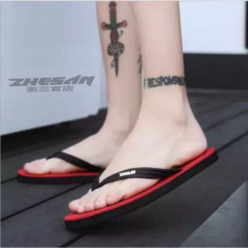 Sandal Japit Pria Terbaru ZSN / Sendal Pria Distro Kekinian