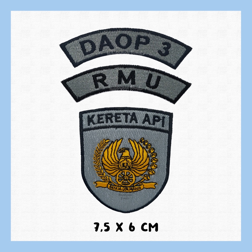 Bordir Logo Kereta Api / Lokasi RMU / custom DAOP 3 / Kantor Pusat / KCI — Patch Badge Bet Emblem