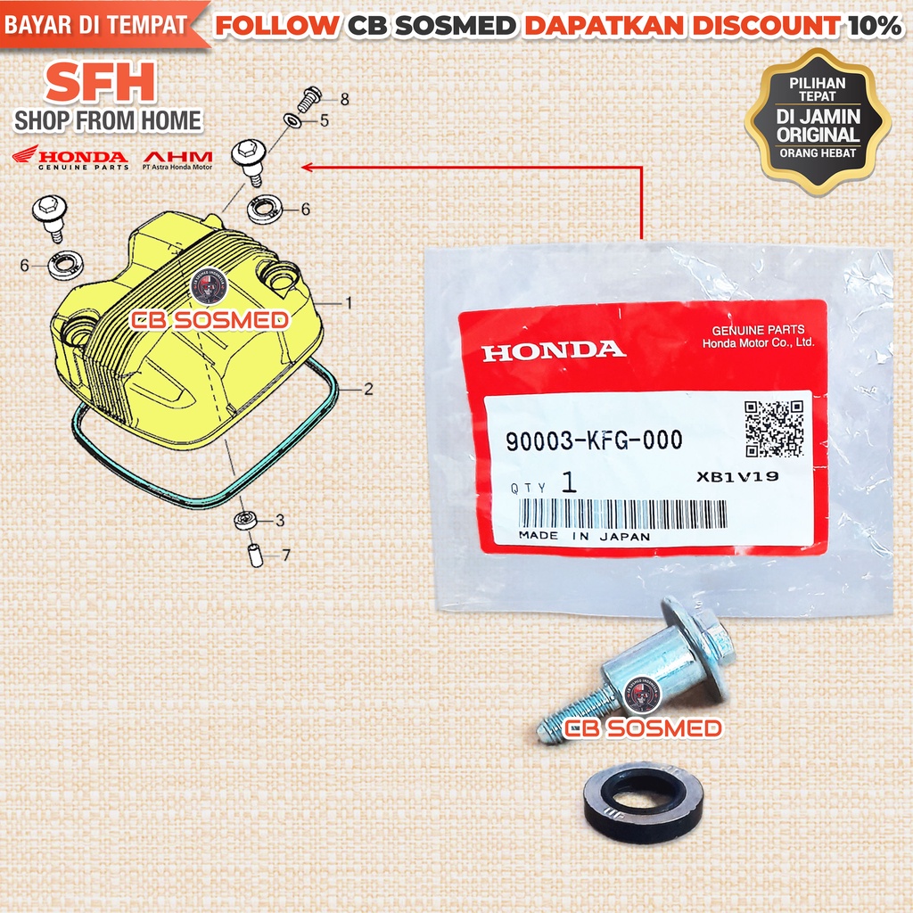 Baut Tutup Head CRF150L K84 Baut Head Cover CRF 150L K84F Karet Seal Baut Tutup Kepala Silinder CRF 