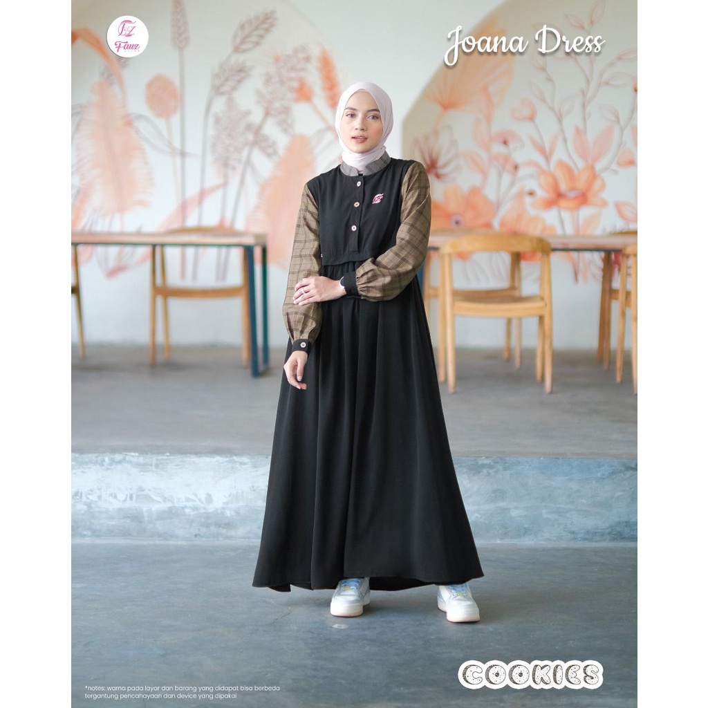 Gamis Dress Muslim Murah Crepe Joana Ori by Fauz Hijab